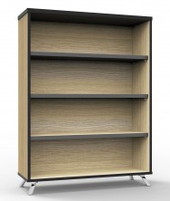 Rapid Deluxe Infinity Natural Oak With Black Trim Bookcase